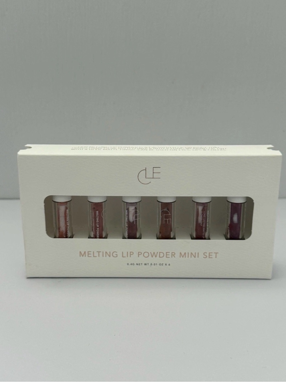CLE Cosmetics Melting Lip Powder Mini .01x6 Set NUDE BLUSH, LADY GUAVA,TRUE RED…